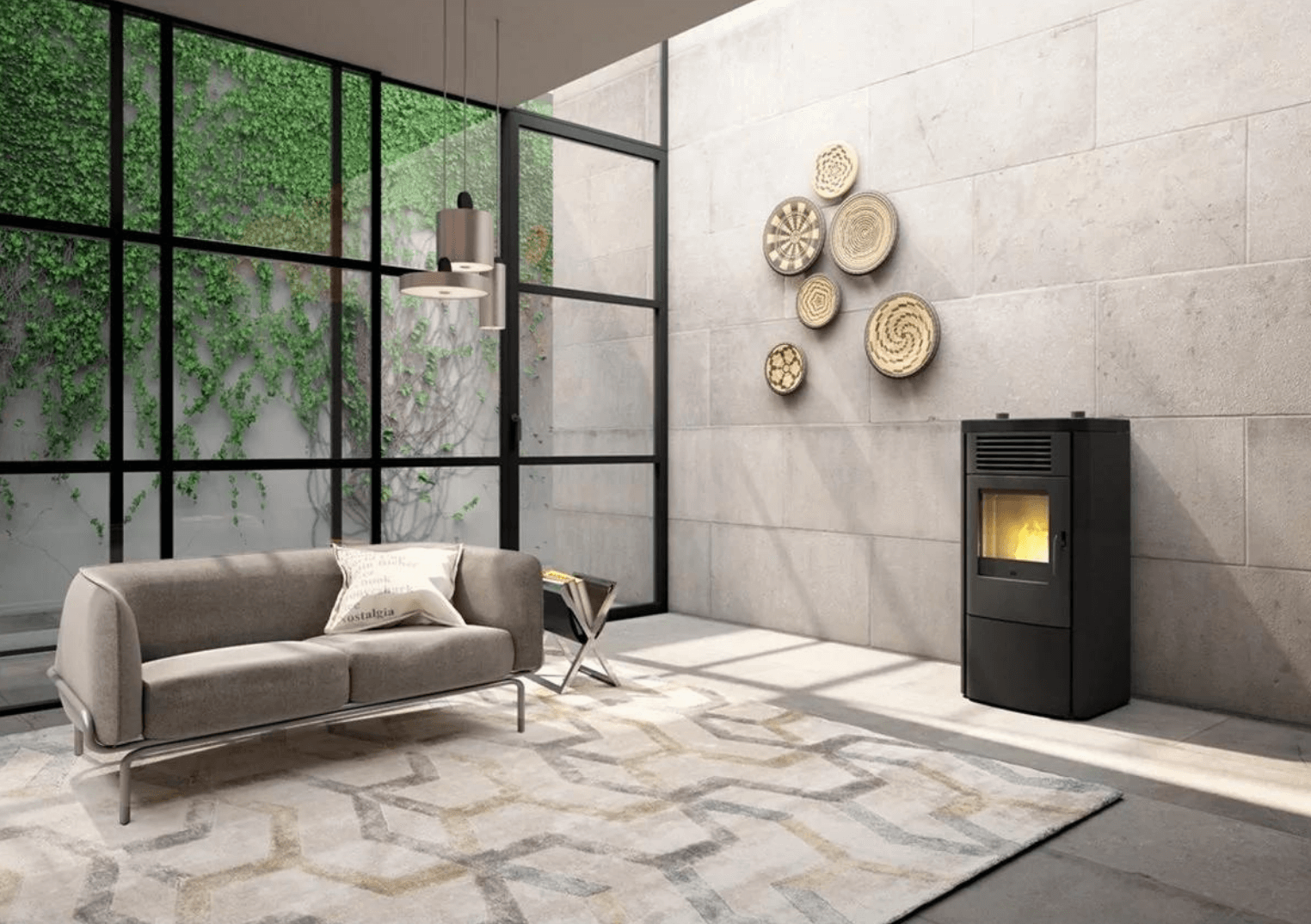 Pelletofen mit einer Heizleistung von 8,3 kW