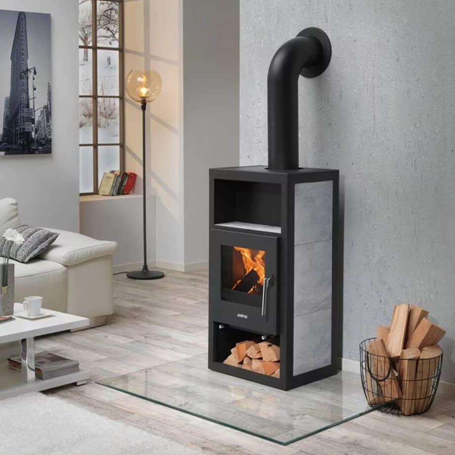 Kaminofen Justus Kermaik grau