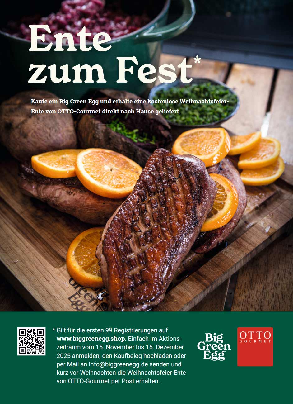 Ente zum Fest Aktion von Big Green Egg