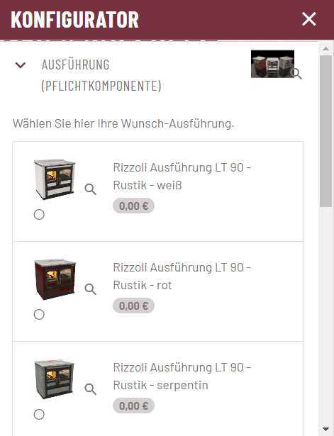 Rizzoli Konfigurator