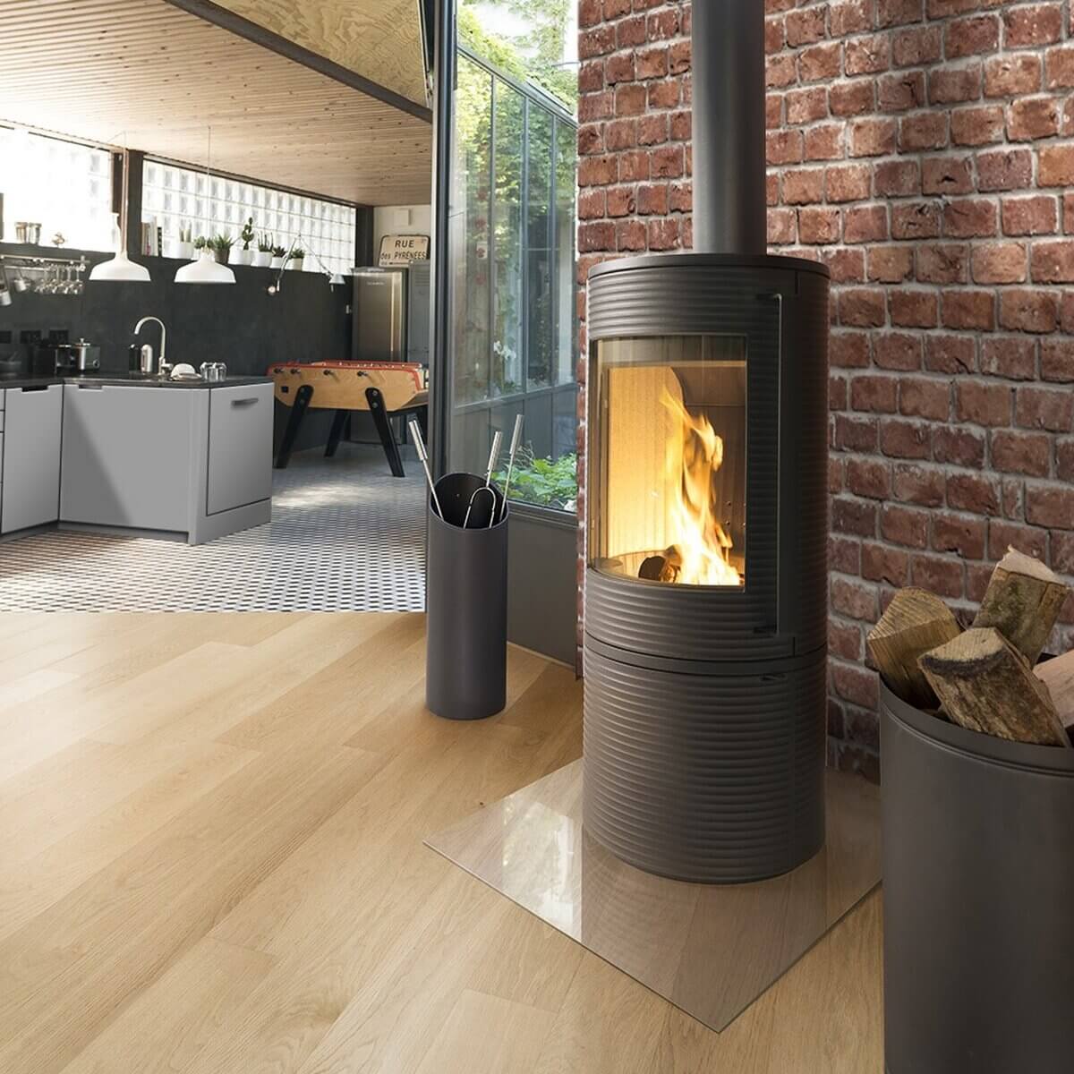 Kaminofen Gussofen Wamsler OKU Schwarz 7kw