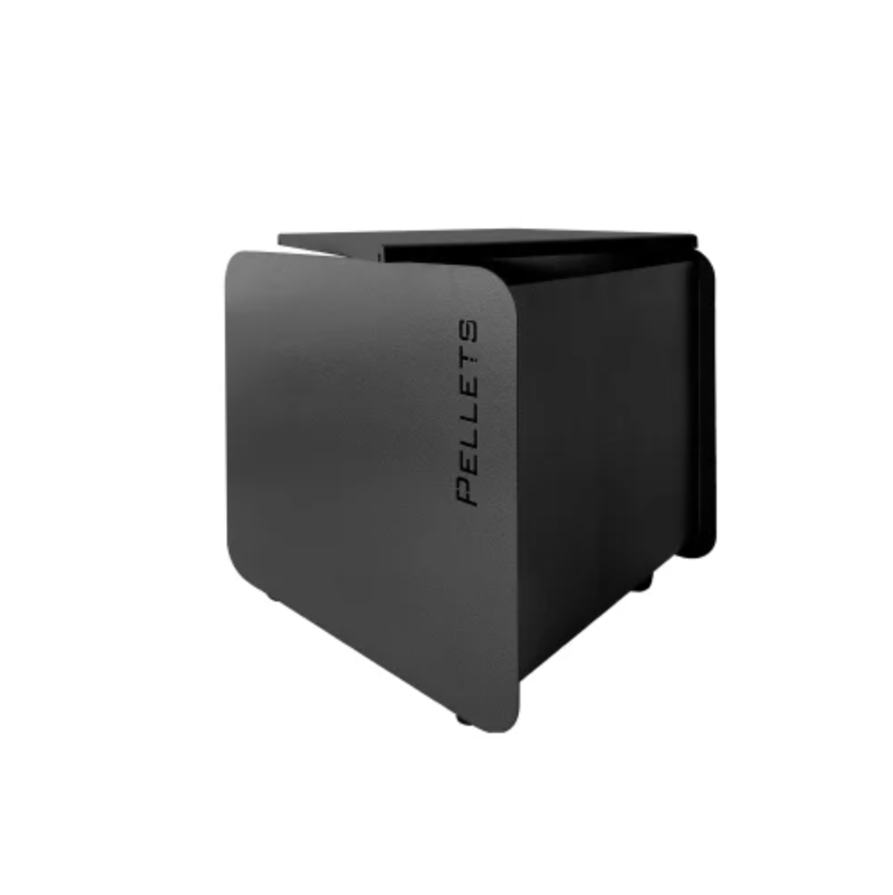 Pelletbehälter eckig in Schwarz von M. Lienbacher