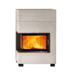 raumluftunabhängiger Design Kaminbausatz Austroflamm weiß