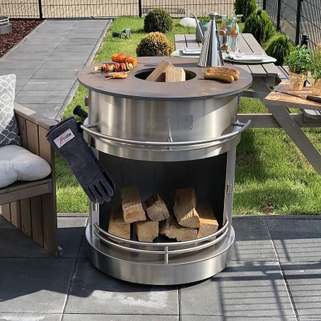 Grilltisch Firestar BBQ-Ring Edelstahl