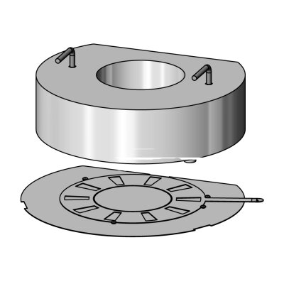Speicherstein in Verbindung mit niedrigem Topmodul 190 mm