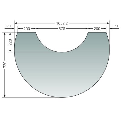 Vorlegeplatte aus Glas