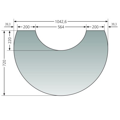 Vorlegeplatte aus Glas