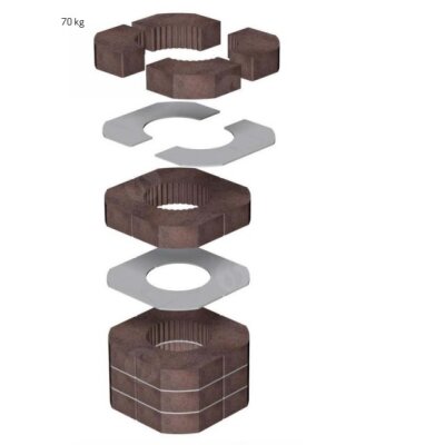 Satz Wärmespeichersteine Ø 150 mm
