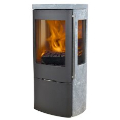 Eckiger Kaminofen Jydepejsen Senza Speckstein mit...