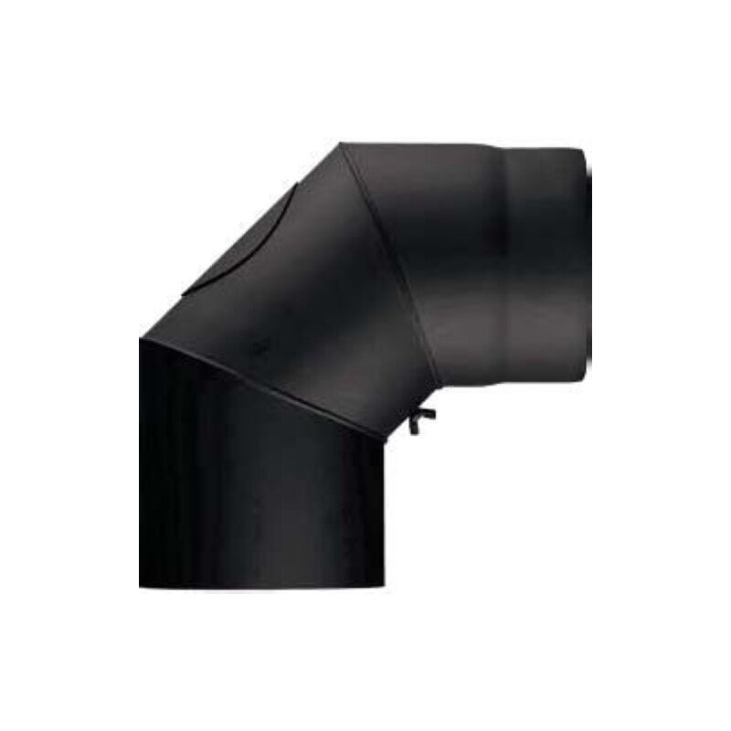 Rauchrohrbogen 90° Ø120 x 2 mm, Farbe schwarz