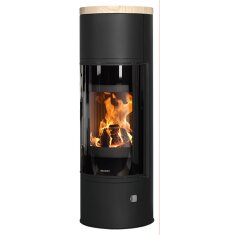 Kaminofen wassergeführt Oranier Arena Aqua 2.0 - 8,5 kW - Stahl Schwarz - Abdeckplatte Sandstein