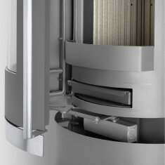 Kaminofen wassergeführt Oranier Arena Aqua 2.0 - 8,5 kW - Stahl Schwarz - Abdeckplatte Sandstein