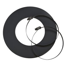 CB Rosette für Aluflexrohr mit 2 Schlauchklemmen