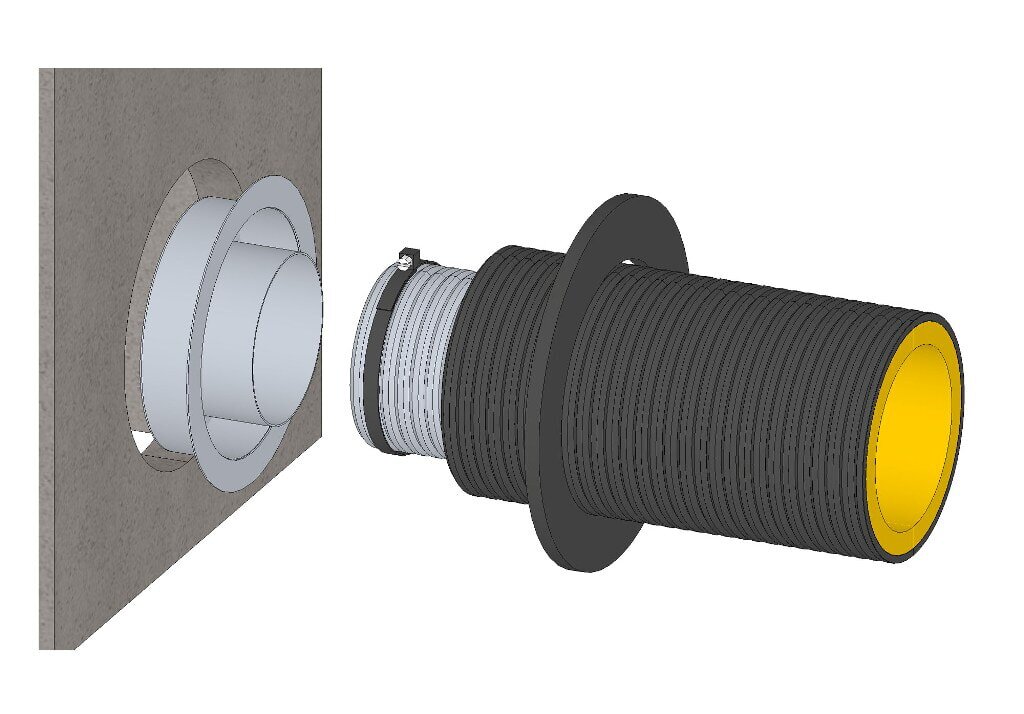 CB Schornstein-Verbrennungsluftstutzen für LAS Ringspalt