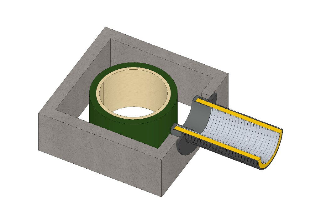 CB Schornstein-Verbrennungsluftstutzen für LAS Ringspalt