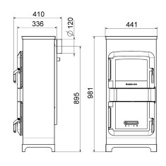 Kaminofen Wamsler RH-8F - 8 kW