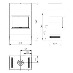 Kaminbausatz Jydepejsen Sigma Titan 3 Tulikivi-...