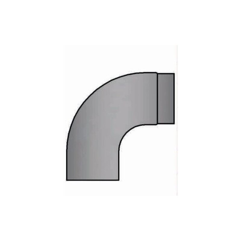 Rauchrohrbogen 90° glatt gezogen Ø150 x 2 mm, Farbe schwarz