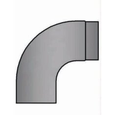 Rauchrohrbogen 90° glatt gezogen Ø150 x 2 mm, Farbe schwarz