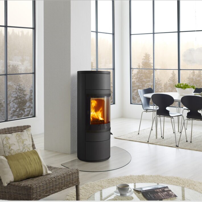 Kaminofen SCAN 83-1, Griff und Leisten schwarz - 5 kW (RLU)