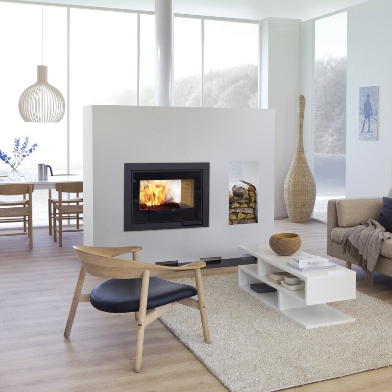 Kamineinsatz SCAN DSA 12 - 9 kW - Schwarz