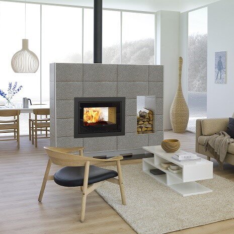 Kamineinsatz SCAN DSA 12 - 9 kW - Schwarz