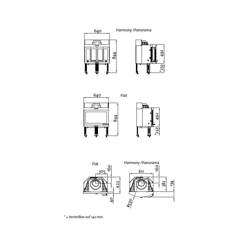 Kamineinsatz Guss Jotul I 400 - 6 kW - schwarz lackiert (BP)