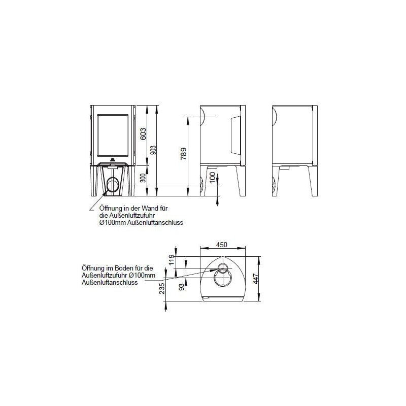 Kaminofen Gussofen Jotul F 163 - 5 kW