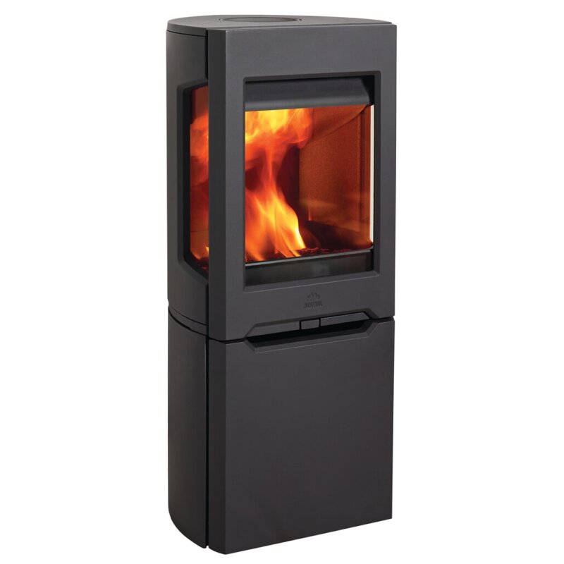 Kaminofen Gussofen Jotul F 165 - Gusssockel mit Seitenfenstern - 5 kW - schwarz lackiert (BP)