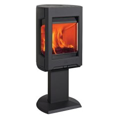 Kaminofen Gussofen Jotul F 167 Säulenfuß mit Seitenfenstern - 5,5 kW - schwarz lackiert (BP)
