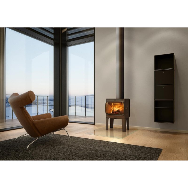 Kaminofen Gussofen Jotul F 305 LL R (mit Hitzeschutzplatten) - 7 KW - schwarz lackiert (BP)
