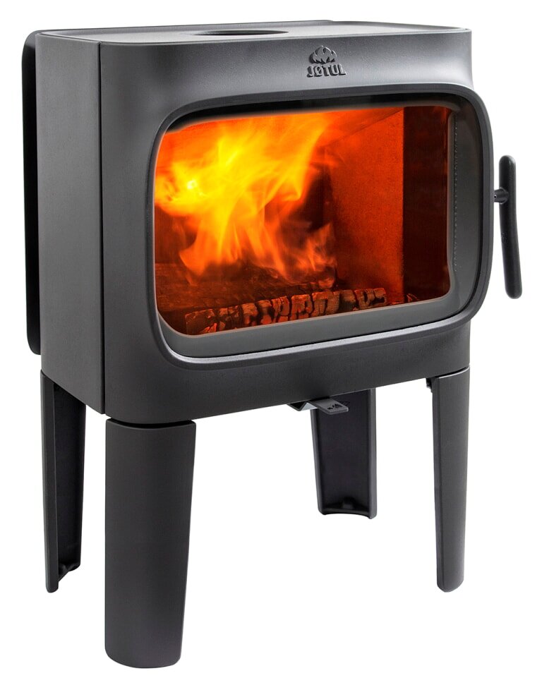 Kaminofen Gussofen Jotul F 305 LL R (mit Hitzeschutzplatten) - 7 KW - schwarz lackiert (BP)