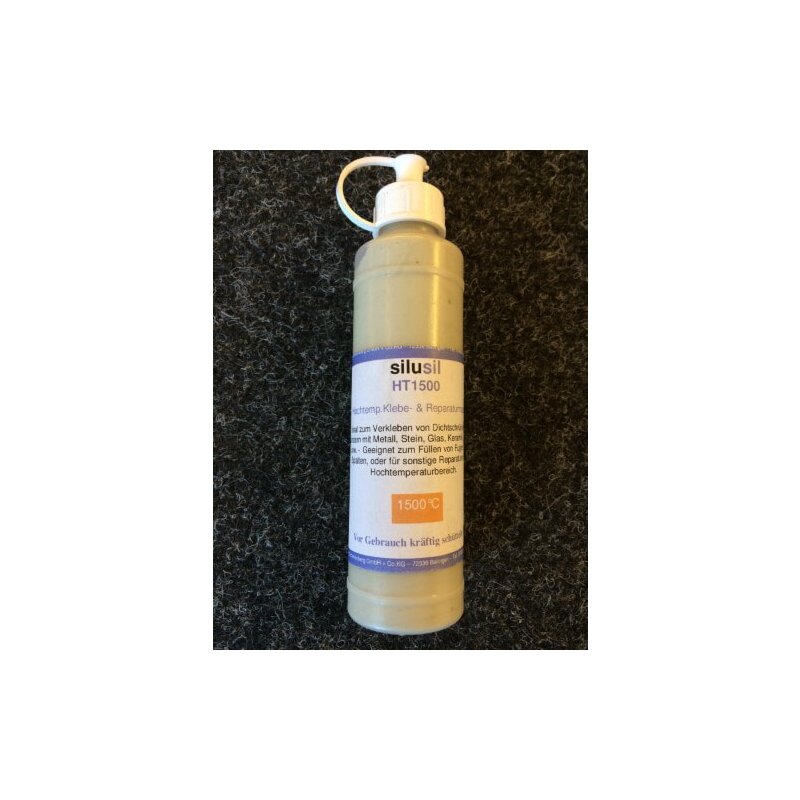 Hochtemperaturkleber / Reparaturmasse Silusil HT1500, 100 ml Flasche, beständig bis 1.500 °C