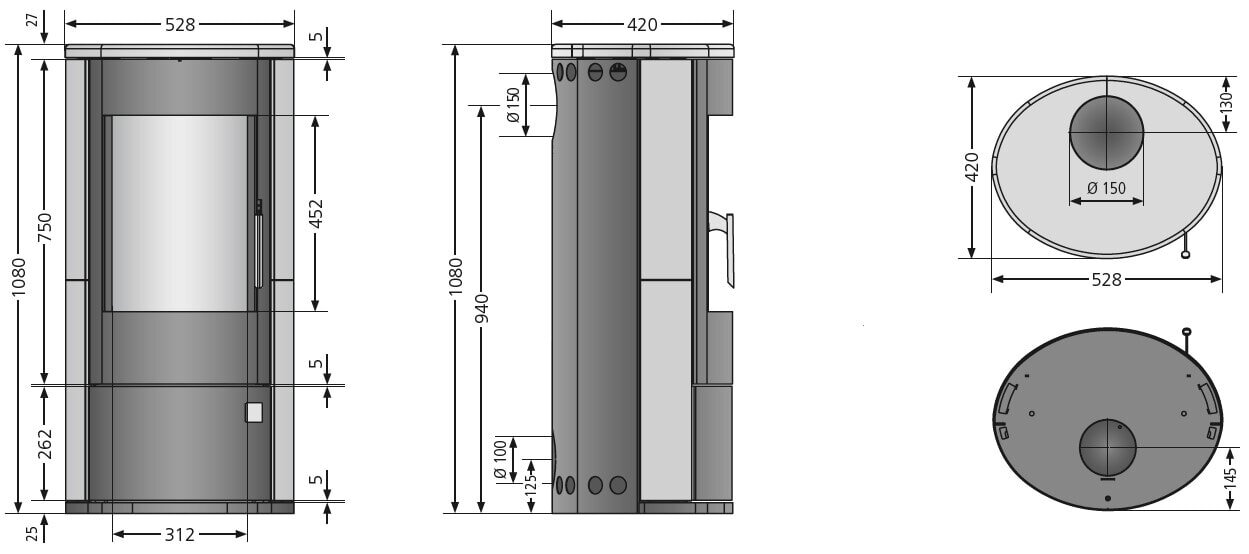 Kaminofen Justus Austin 5 - 5 kW