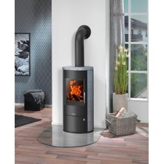 Kaminofen Justus Austin 5 - 5 kW - Stahl Schwarz - Verkleidung Speckstein