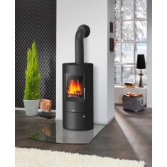 Kaminofen Justus Austin 7 - 7 kW - Stahl Schwarz - Speckstein