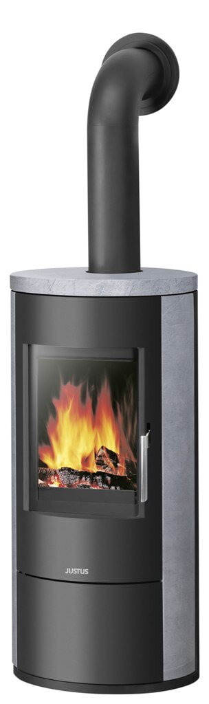 Kaminofen Justus Austin 7 - 7 kW - Stahl Schwarz - Speckstein