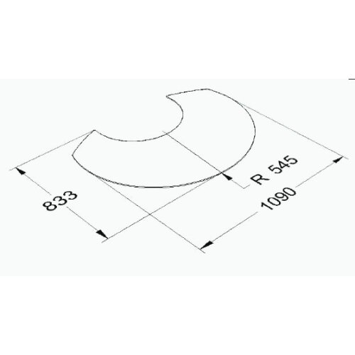 Jydepejsen Glas - Vorlegeplatte für Senza, 6mm...