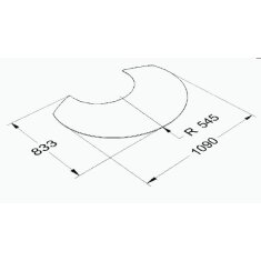 Jydepejsen Glas - Vorlegeplatte für Senza, 6mm...
