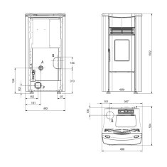 Pelletofen La Nordica Extraflame Giusy Plus Evo 2.0 - 7,5 kW (kanalisierbar)