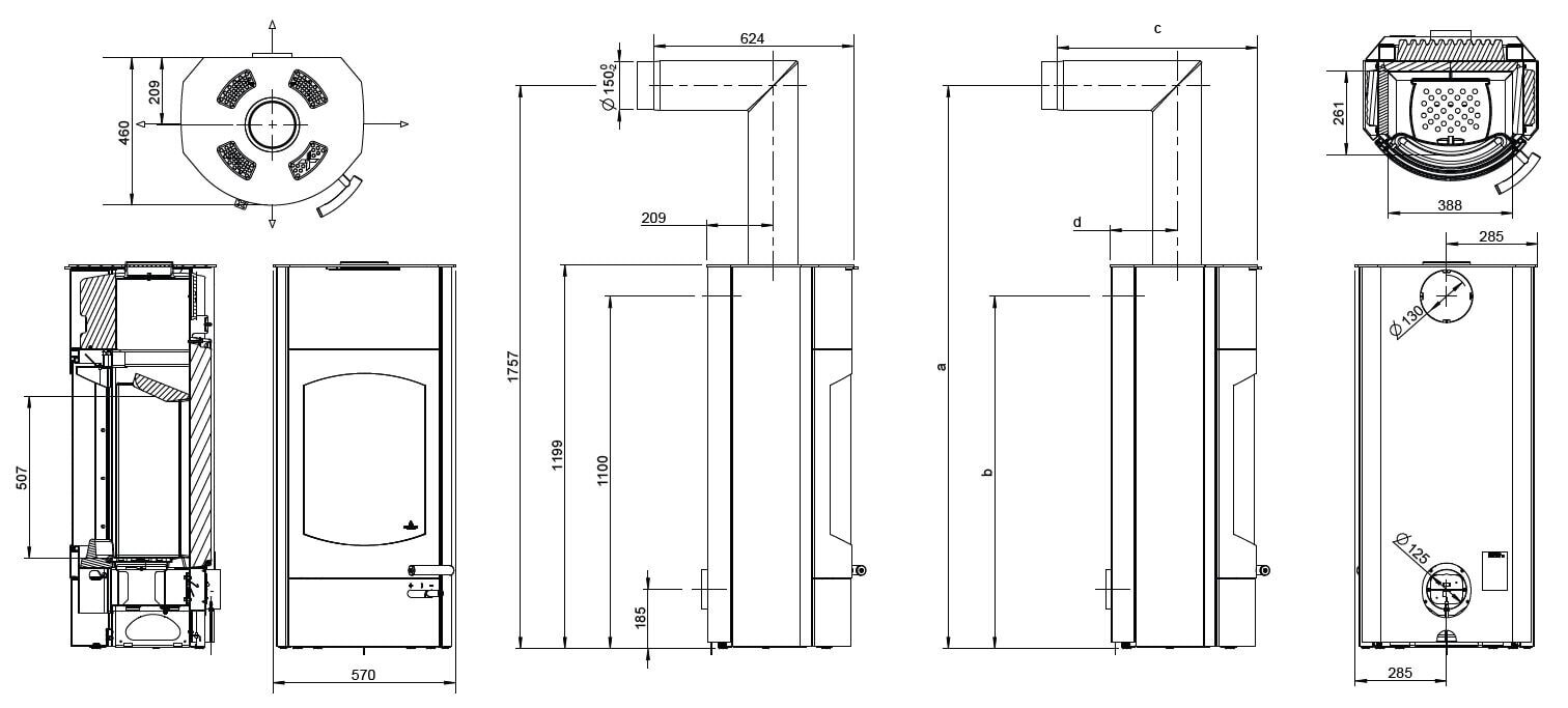 Kaminofen Austroflamm Koko Xtra 2.0 (Wärmespeicherung) - 7,5 kW