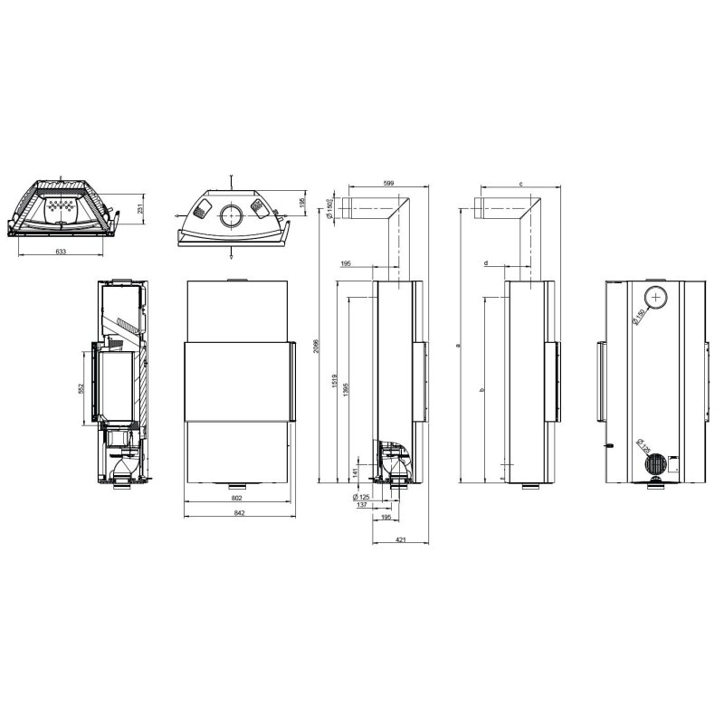 Kaminofen Austroflamm Lounge Xtra (Wärmespeicherung) - 8 kW