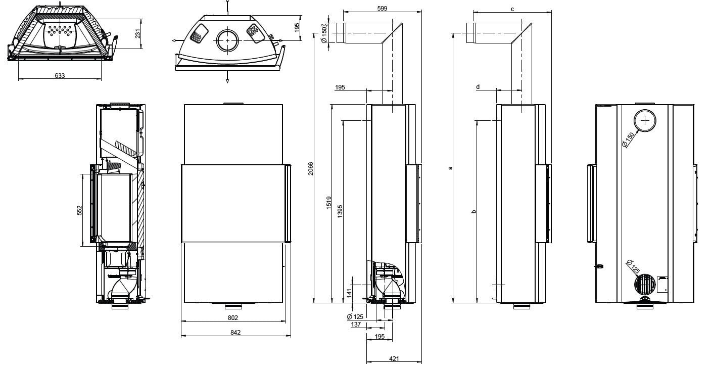 Kaminofen Austroflamm Lounge Xtra (Wärmespeicherung) - 8 kW
