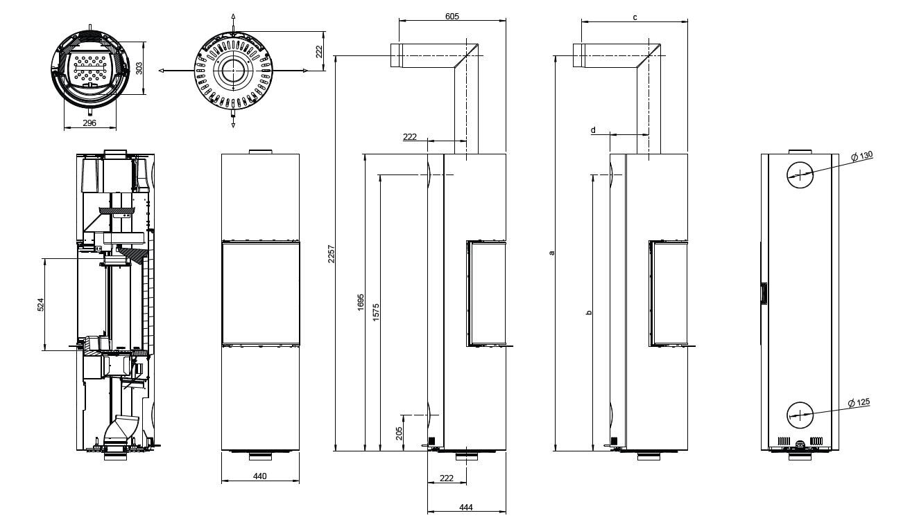 Kaminofen Austroflamm Stila - Gussgrau - 5 kW