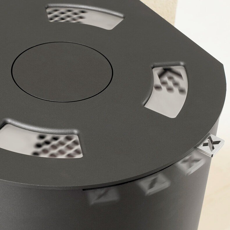 Kaminofen Austroflamm Tower Xtra 2.0 - 4 kW - Gussgrau (Wärmespeicherung)