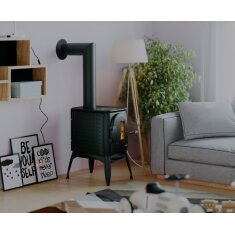 Kaminofen Guss Austroflamm G1 - mit Konvektionsmantel Guss - 6 KW - Anthrazit