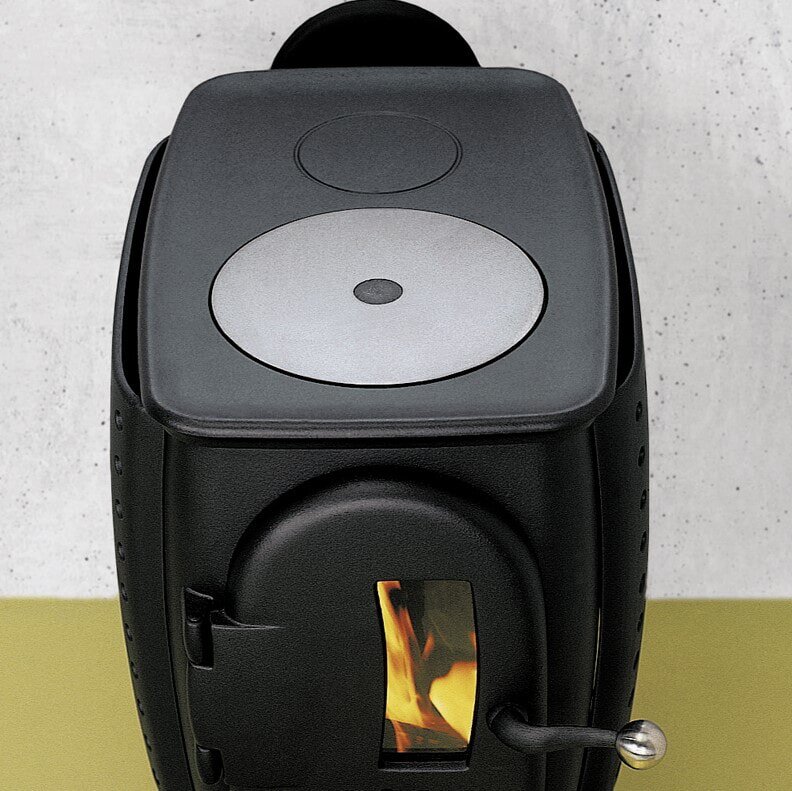 Kaminofen Guss Austroflamm G1 - mit Konvektionsmantel Guss - 6 KW - Anthrazit