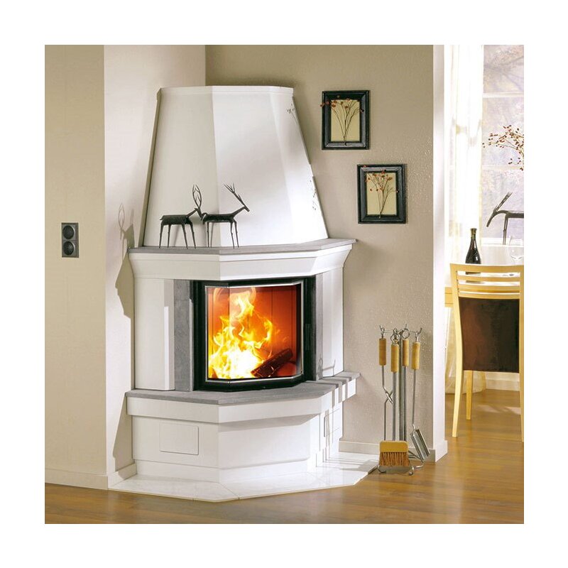 Kaminbausatz Camina S4 Eck - 7 kW - Speicherkamin