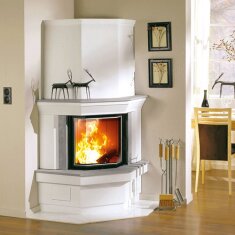 Kaminbausatz Camina S4 Eck - 7 kW - Speicherkamin