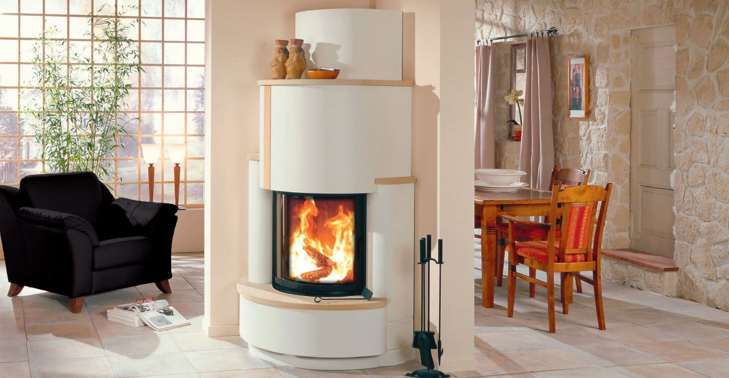 Kaminbausatz Camina S5 Eck - 7 kW - Speicherkamin